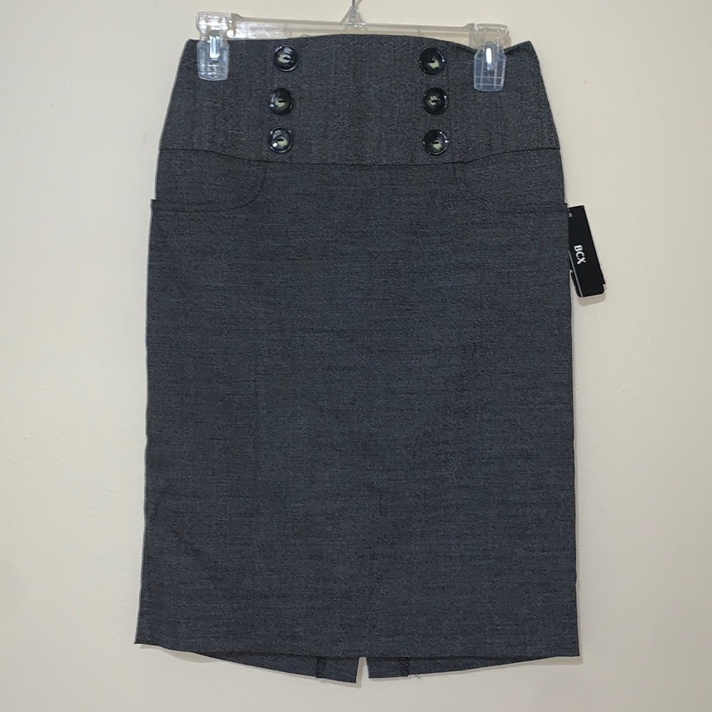 Gray Pencil Skirt